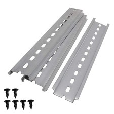 mxuteuk 3pcs DIN Rail Slotted Aluminum RoHS 8" Inches Long 35mm Wide 7.5mm Hi...