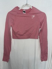 Gymshark Vital Seamless Pink Cropped Long Sle...
