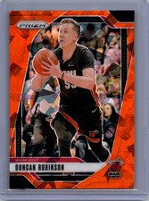 2024-25 Panini Prizm #190 Duncan Robinson Prizms Orange Ice