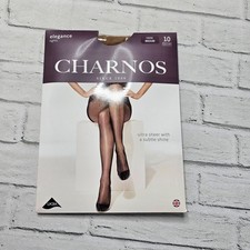 Image of Charnos Women's Elegance 10 Denier Tights Visone Medium Mink Ultra Sheer