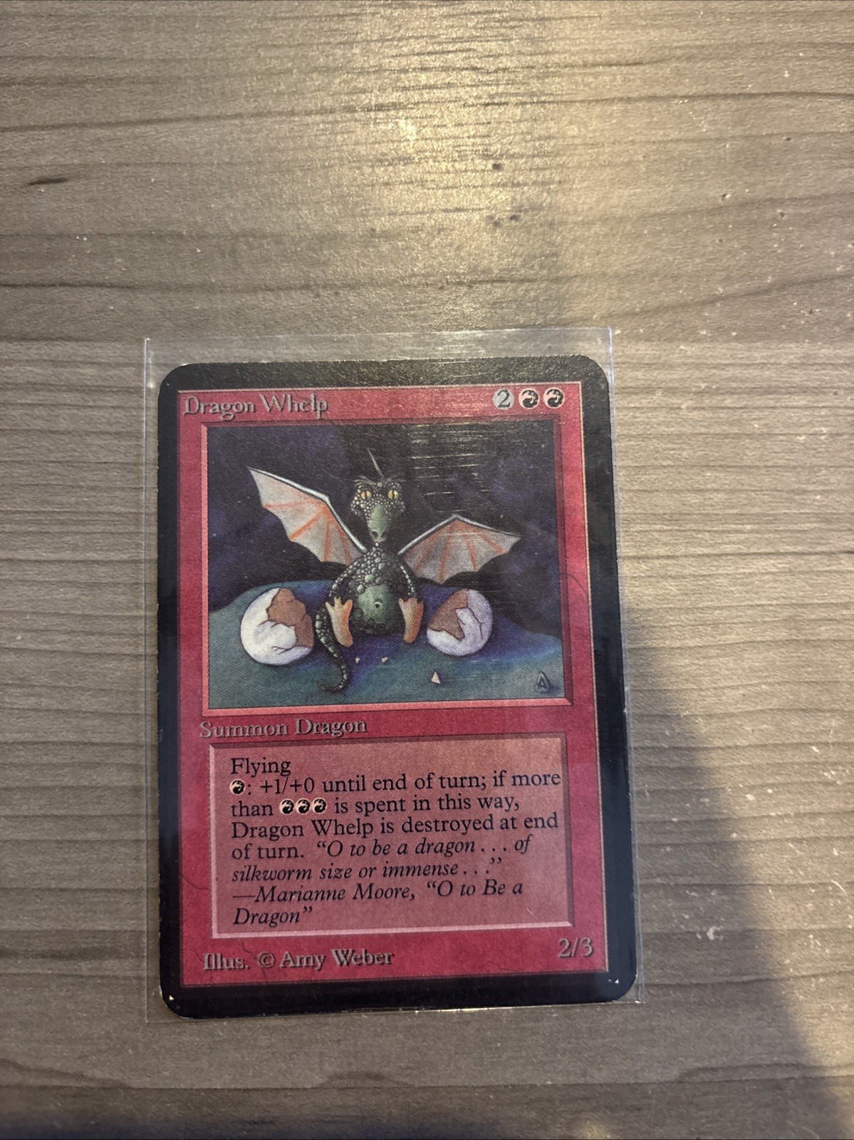 MTG Magic the Gathering Dragon Whelp Alpha Card