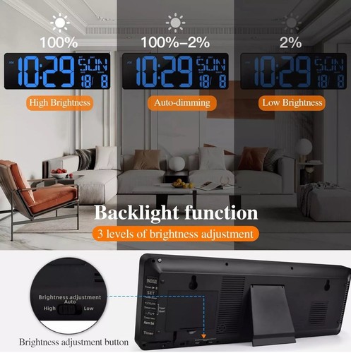KRSTIR LED Large Digital Count Up & Down Timer Clock With Remote BNIB - Picture 9 of 10