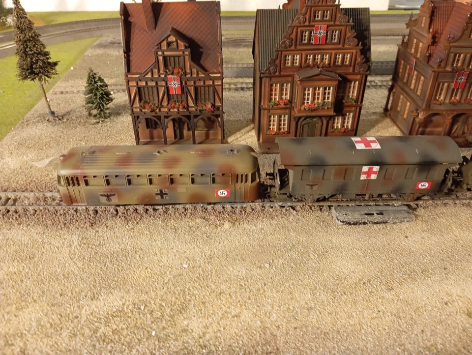 Marklin - Piko, train militaire de la Seconde Guerre mondiale lot de wagons a... - Photo 4/4