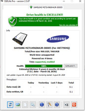 Samsung 960GB PM883 SSD 2.5" MZ-7LH9600 SATA 6.0 Gbps MZLH960HAJR-00005 100%