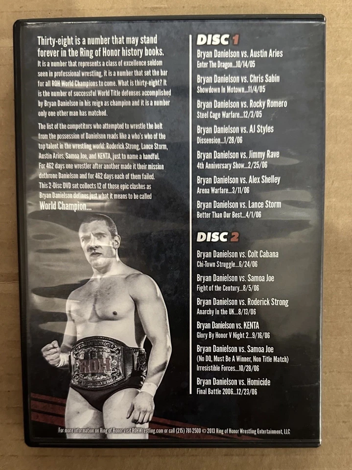 Bryan Danielson World Champion DVD Ring of Honor Wrestling ROH AEW PWG NJPW WWE - Image 2 of 4