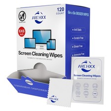 Screen Wipes for Electronics, 120 Count 6"x6" Pre-Moistened Screen Cleaner fo...