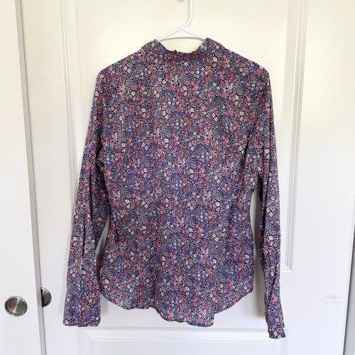 J. Crew x Liberty Arts Stoff Kajako Blumenmuster schmal perfektes Hemd 14 - Bild 3 von 6