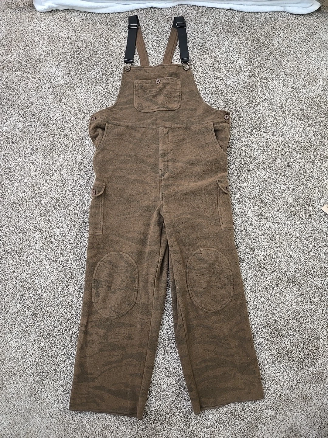 Brents Outdoors Vtg 90s Wool Blend Camo Cargo Bib Overalls Mens Sz XL Gorpcore
Opens in a new window