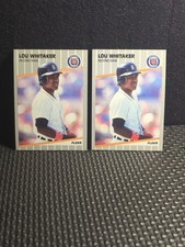Lot - 1989 Fleer - Lou Whitaker #151 - Mint