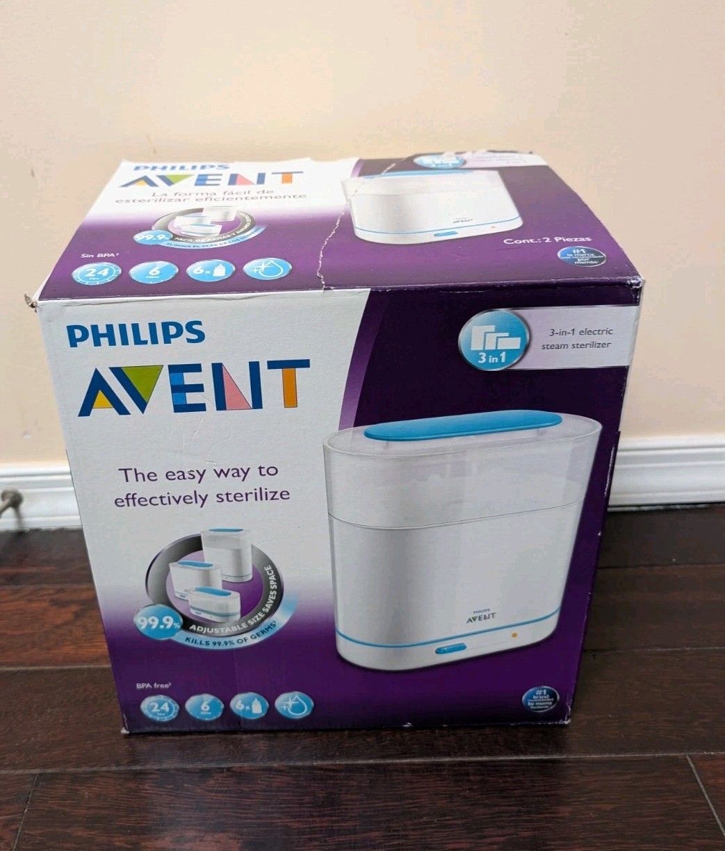 Philips Avent SCF284/05 3-in-1 Electric Steam Sterilizer
