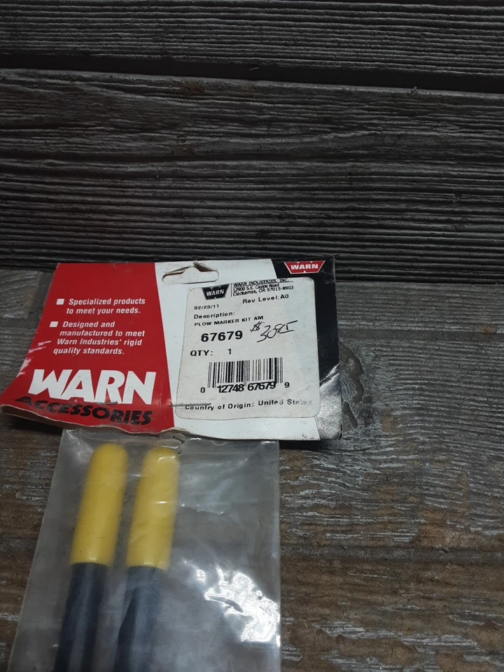 Warn Snow Plow Blade Markers Guides Kit Black Yellow Tip - Image 2 of 4