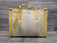 Kate Spade Market Striped Canvas Medium Tote Bag Yellow (A1D028305)