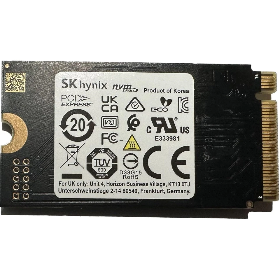 SK Hynix HFM512GD3HX015N 2.5" 512GB PCIe NVMe SSD, Black - Image 2 of 2