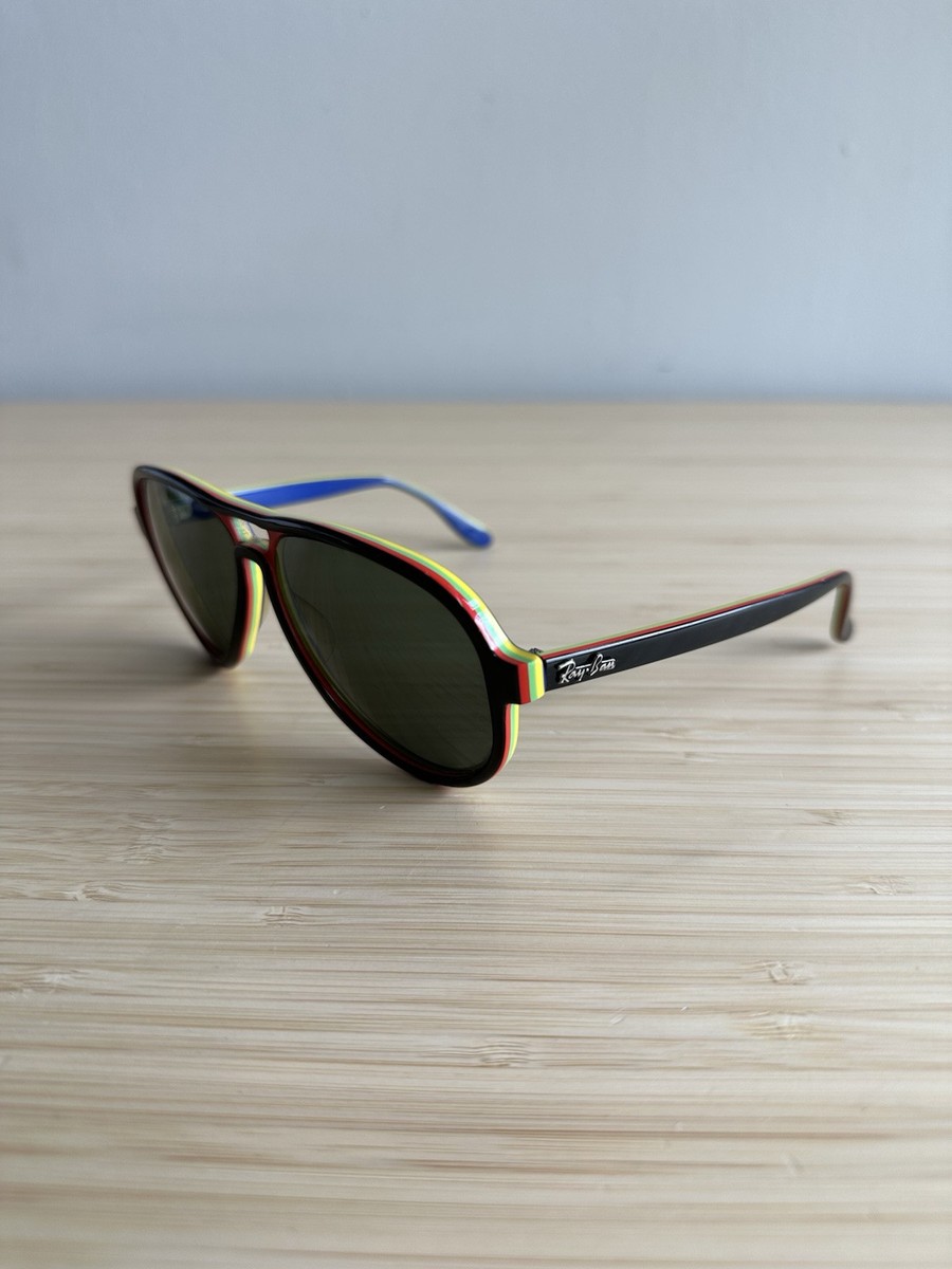 Vintage 70's Ray Ban Vagabond Multicolor Striped Aviator Vintage 70's Ray Ban Vagabond Multicolor Striped Aviator