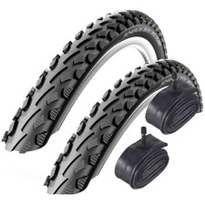 Schwalbe Land Cruiser 26" x 1.75 Mountain Bike Tyres & Schrader Inner Tubes Pair