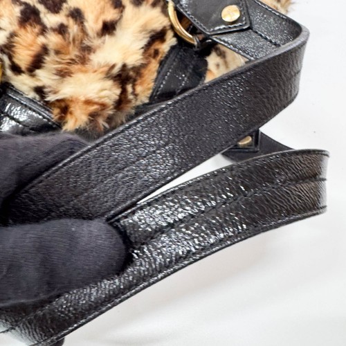 SAINT LAURENT Muse Leopard Print Fur Handbag - Picture 9 of 20