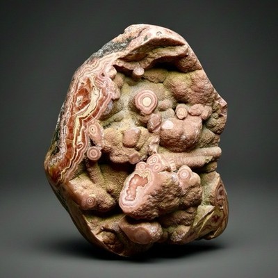 Rhodochrosite Free Form Collector Mineral Display Specimen   Argentina