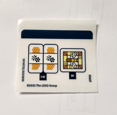 LEGO STICKER SHEET for 42669, Sheet 2, Beekeepers' House and Flower Garden