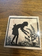Hero Arts Let’s Garden Silhouette Rubber Stamp