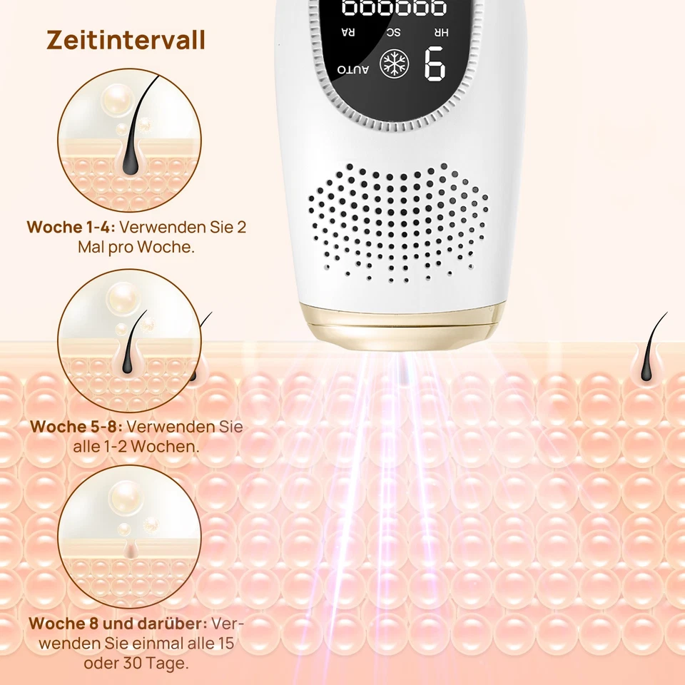 IPL-Haarentferner Haarentfernungsgerät Laser Haarentfernung 999,999 Lichtimpulse - Bild 4 von 4