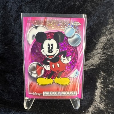MICKEY MOUSE #50 2026 TOPPS CHROME DISNEY PINK MINI DIAMONDS REFRACTOR 223/250