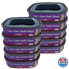 Cat Litter Refill Bags for Litter Genie Standard/Plus/XL Pails - 10-Pack