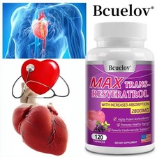 Resveratrol Support cardiovascular system  skin health 30 To 120 Capsules