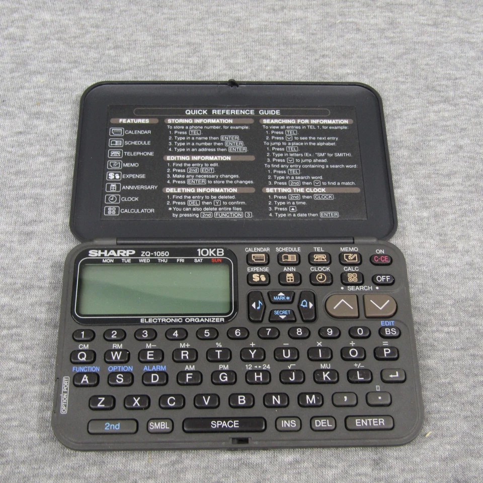 Electronic Organiser SHARP ZQ-1050 10KB With Manual Box Original DIXONS Receipt - Image 3 of 4