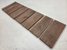 12" Very Cool Unique Set Of 7 Walnut Lumber Wood Kiln Dried Board Slab