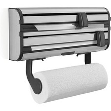 Leifheit Parat Royal 2.0 Wall Holder 3 Rolls Foil Film Kitchen Towel Silver
