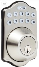 Amazon Basics Traditional Electronic Keypad Deadbolt Door Lock - Satin Nickel