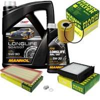 Mann Inspektionspaket 6L Mannol Longlife 5W-30 FüR Volvo V40 Kombi 2.0 S40 I