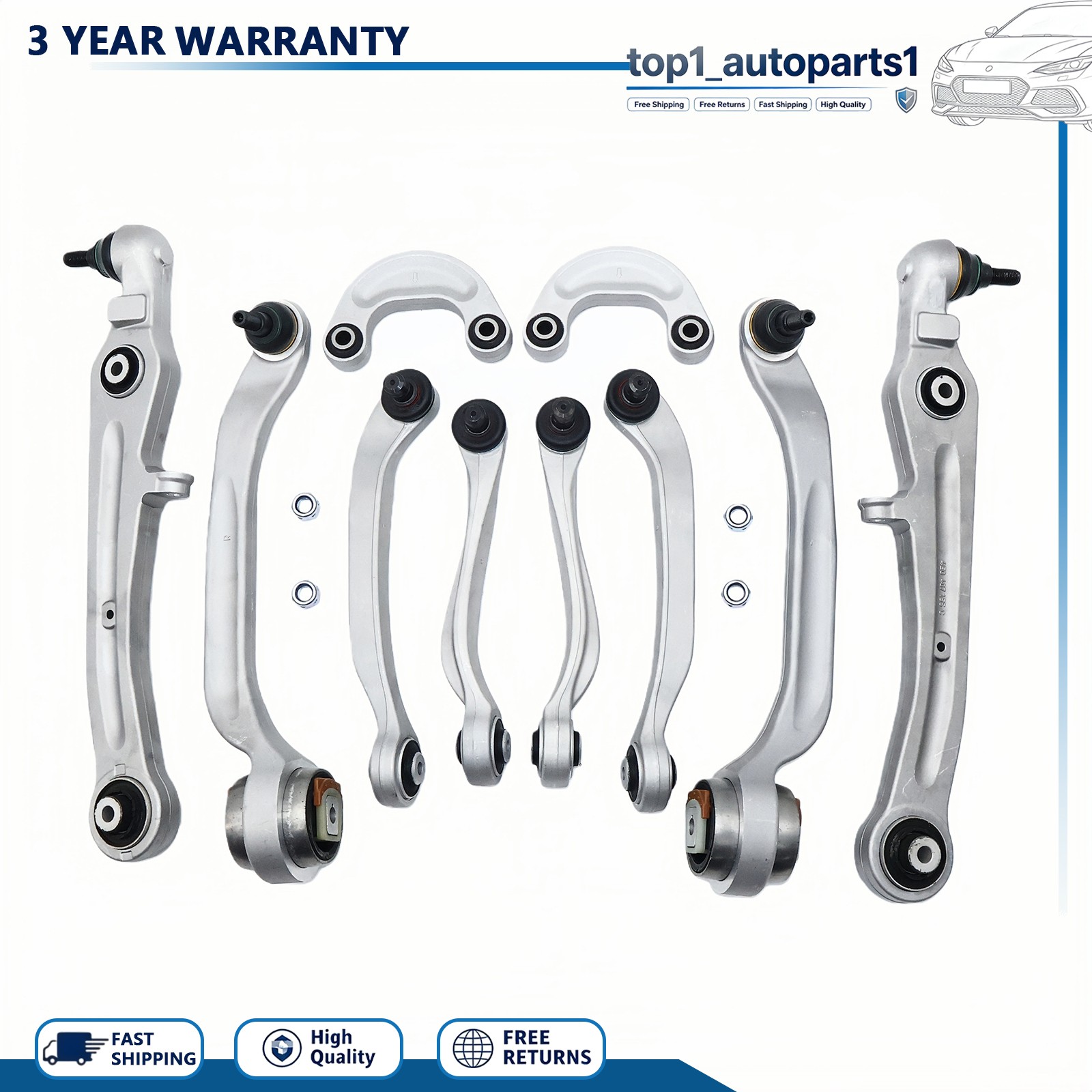 Bentley Flying Spur 2014-2019 Upper Control arms 10 pcs P/N 3W0407510