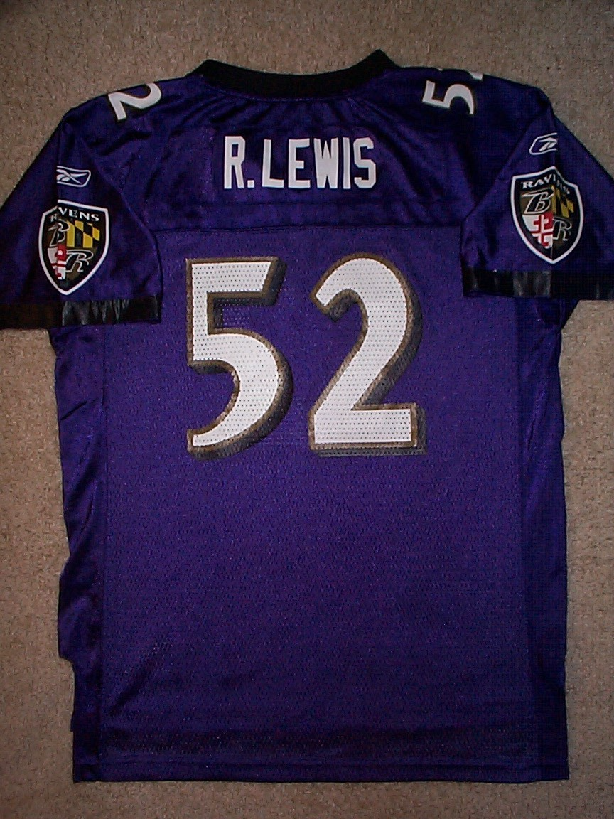 REEBOK Baltimore Ravens RAY LEWIS nfl VINTAGE Jersey YOUTH KIDS BOYS (xl  18-20)
