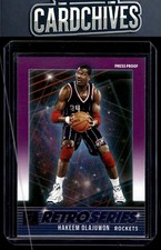 Hakeem Olajuwon 2021-22 Donruss #18 Retro Series Press Proof Purple