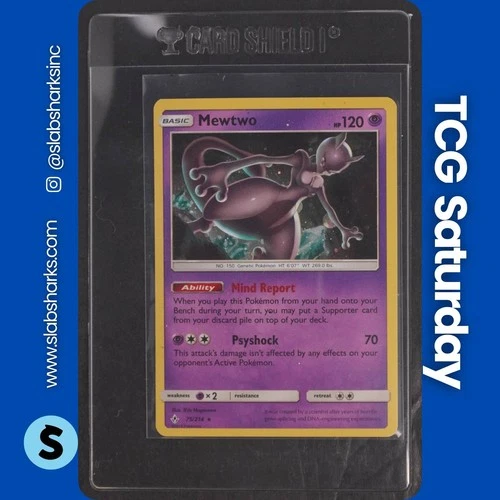 2019 POKEMON SM UNBROKEN BONDS POWER KEEPERS PROMO #75/214 MEWTWO COSMOS HOLO NM