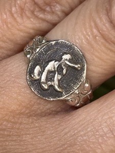 Ostby Barton Walt Disney PLUTO  Sterling Silver 925 Ring Size 11