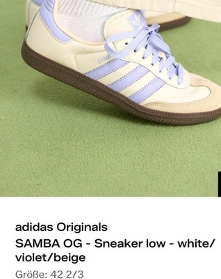 adidas Originals Samba OG Low Sneaker Weiß/Violett/Beige 42 2/3