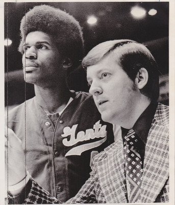 1974 Press Photo Centenary College Basketball Robert Parish, Coach Larry Little