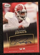 2015 Sage Hit Autographs Christion Jones Red (AU, RC) Alabama Arizona Cardinals