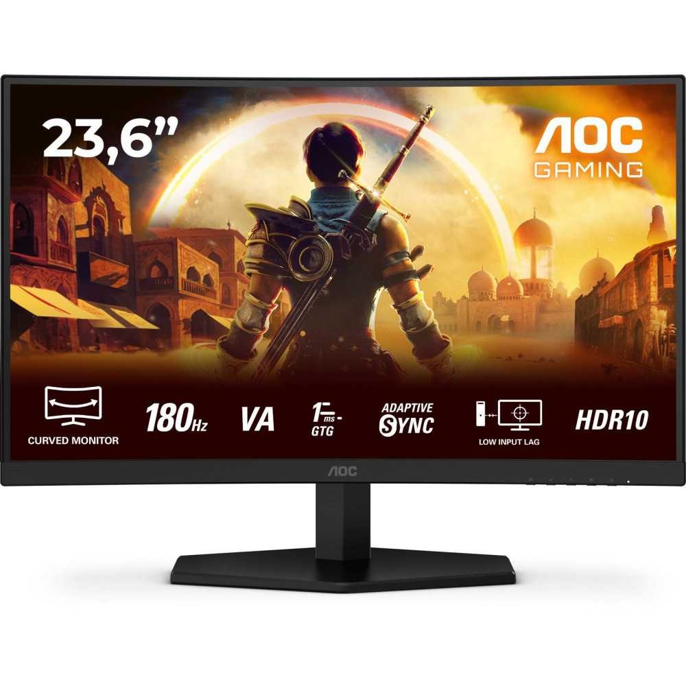Moniteur gaming 180Hz AOC 24'' incurvé avec dalle VA ultra réactive