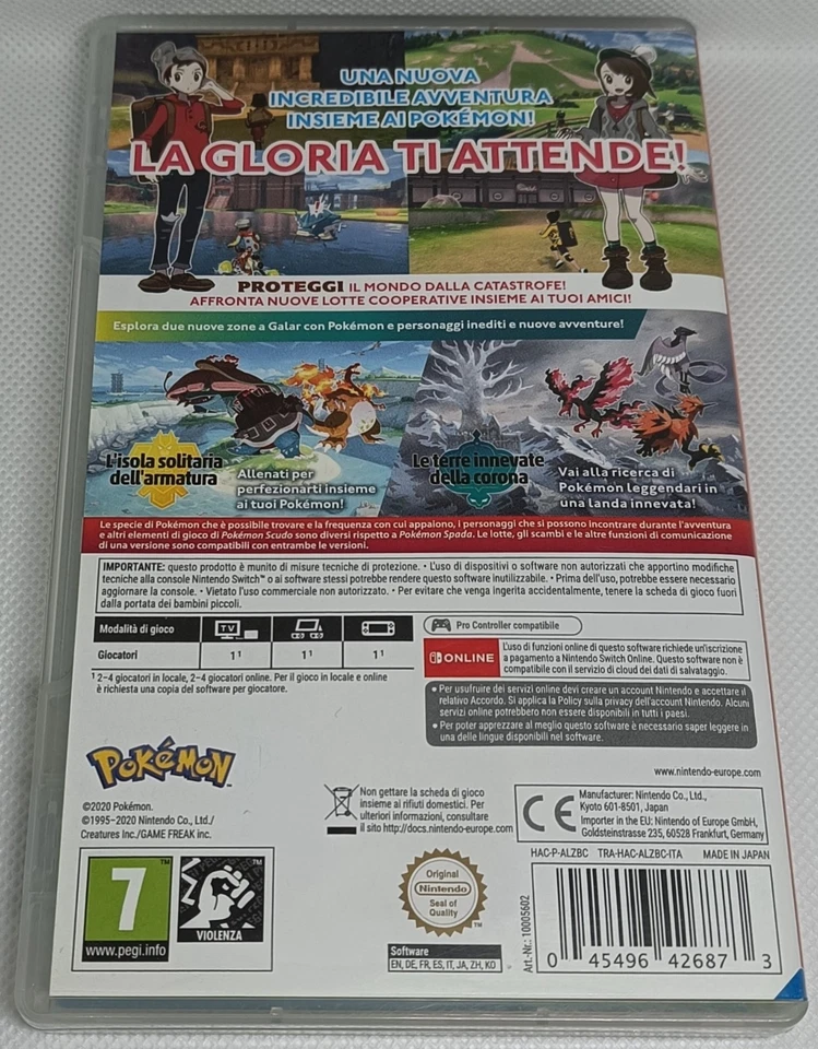 Pokemon Scudo + Pass di Espansione - Italiano - Nintendo Switch, foto 3 di 5