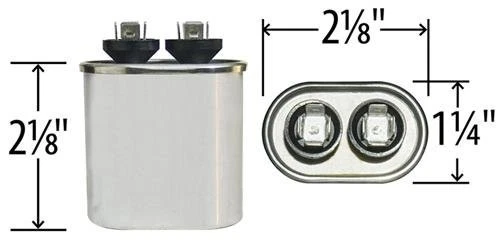 Capacitor Oval 7.5uf 370V 27L566 Replaces GE# 97F9001 Z97F9001 27L566BZ3 - Image 4 of 4