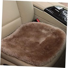 20 inchs Shearling Sheepskin Car Seat Cover, Fluffy Front 20 20inchs Camel