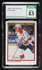 1990-91 O-Pee-Chee Premier Peter Bondra #7 CSG 8.5 0r2f