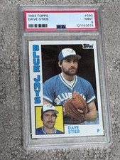 PSA 9 BASEBALL CARD 1984 TOPPS TORONTO BLUE JAYS DAVE STIEB