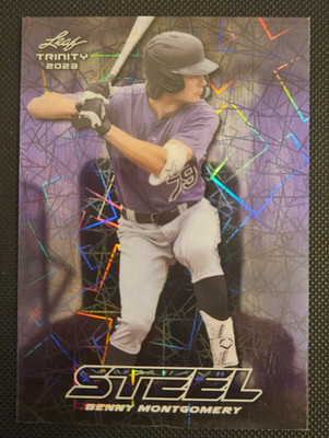 2023 Leaf Trinity Steel ~ Purple Laser /49 #S-7 Benny Montgomery!