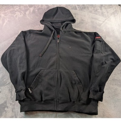 Scottevest TEC Fleece Hoodie Black Full Zip Multi Pocket Travel Jacket Men's L