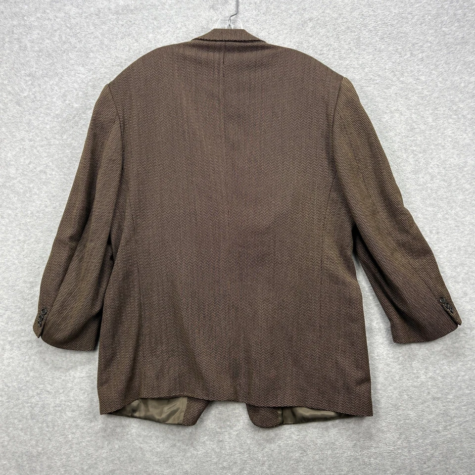 Blazer Jhane Barnes Para Hombres 46R Marrón Espiga Traje Abrigo Deportivo Chaqueta Unión EE. UU. Foto 2 de 4