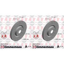 2x ZIMMERMANN SPORT BREMSSCHEIBEN 375mm GELOCHT VORNE passend f&uuml;r MERCEDES GL ML